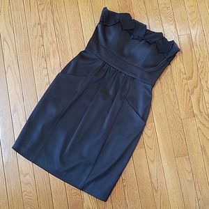 Black strapless women's dress